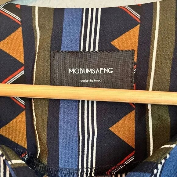 Mobumsaeng Designed by Korea Geometric Print Mini Dress Size Small - Picture 2 of 4